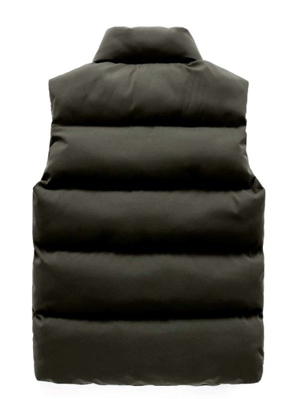 Men Zip Up Funnel Neck Puffer Gilet