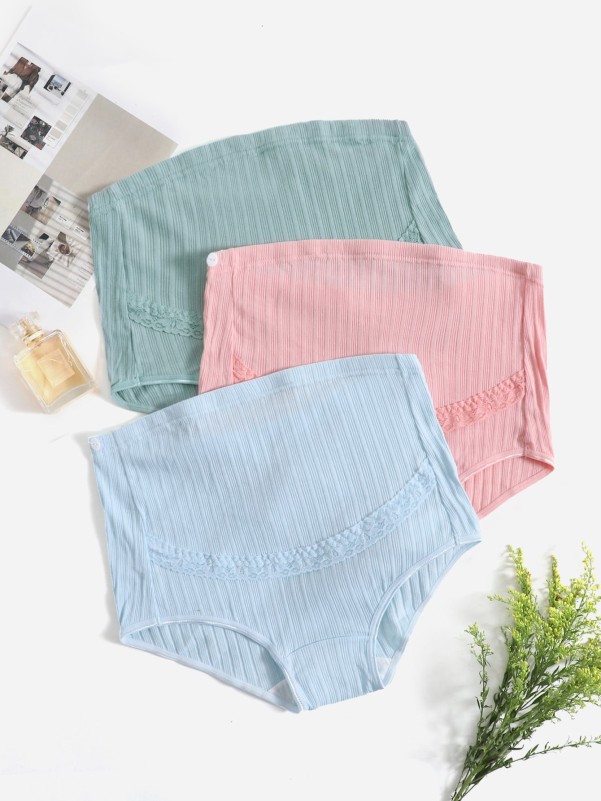 Maternity 3pcs Solid Panty