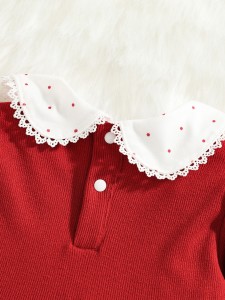 Baby Peter pan Collar Lace Contrast Sleepwear