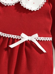 Baby Peter pan Collar Lace Contrast Sleepwear