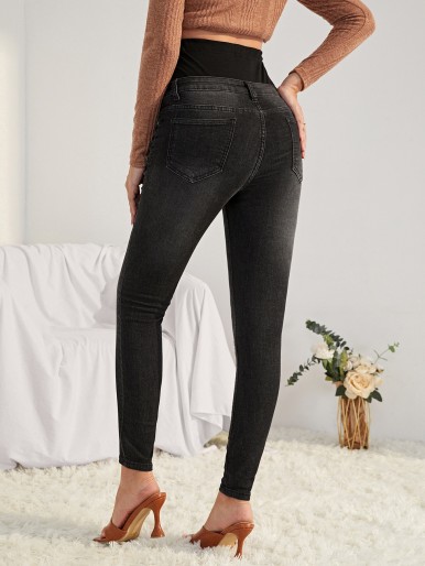 Maternity Wide Waistband Skinny Jeans