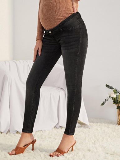 Maternity Wide Waistband Skinny Jeans