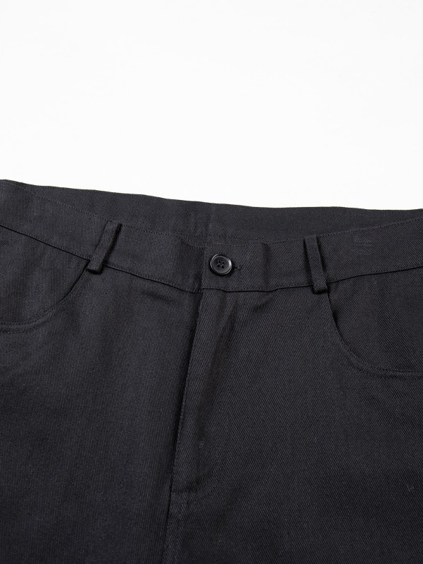 Men Solid Slant Pocket Pants