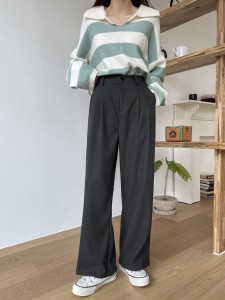 DAZY High Waist Slant Pockets Tailored Pants