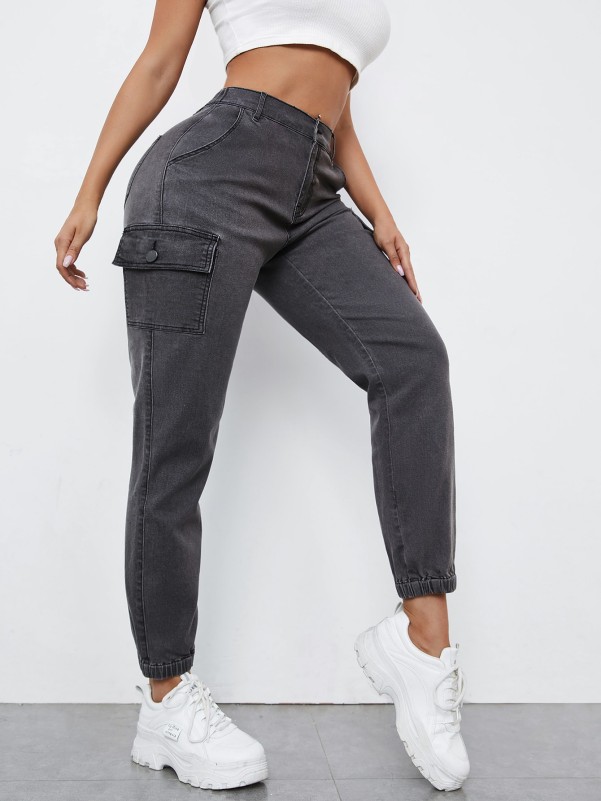 SHEIN High Waist Side Pocket Jeans