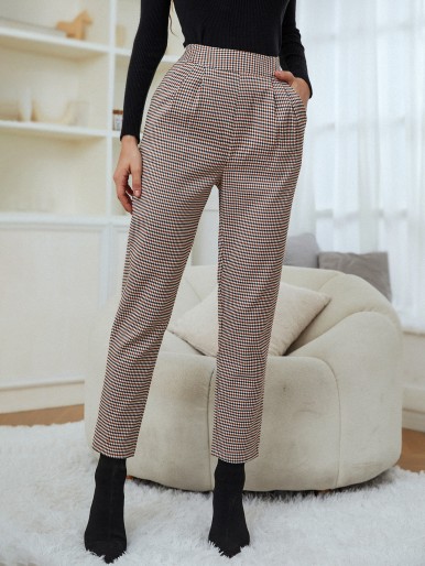 Plaid Tailored Pants