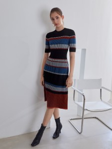 MOTF PREMIUM WOOL-MIX FITTED SWEATER DRESS