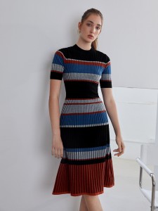 MOTF PREMIUM WOOL-MIX FITTED SWEATER DRESS