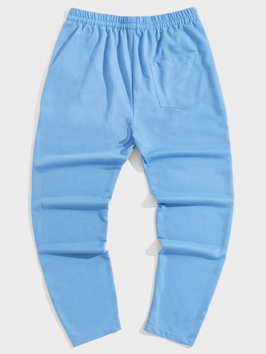 ROMWE Guys Solid Drawstring Sweatpants