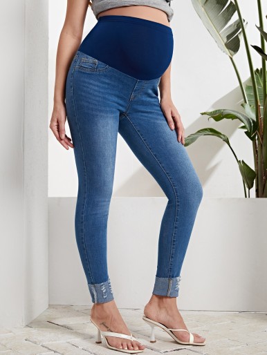 Maternity Wide Waistband Skinny Jeans