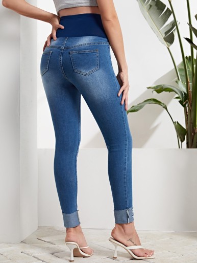 Maternity Wide Waistband Skinny Jeans