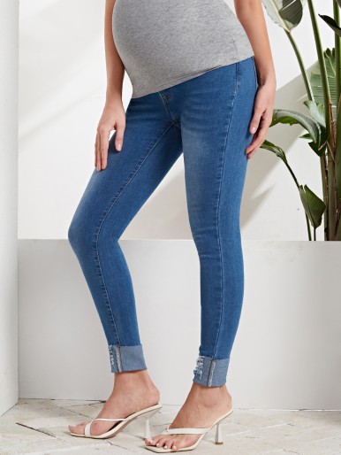 Maternity Wide Waistband Skinny Jeans