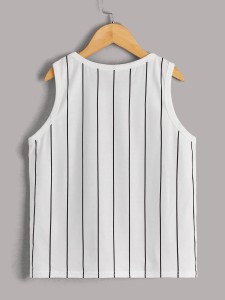 SHEIN Boys Letter & Striped Graphic Tank