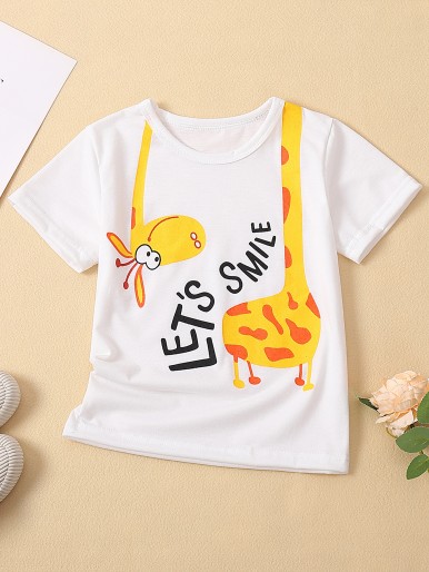 Toddler Boys Cartoon & Slogan Graphic Tee