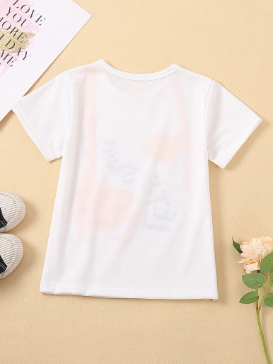 Toddler Boys Cartoon & Slogan Graphic Tee