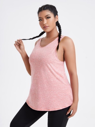 Plus Twist Back Sports Tank Top