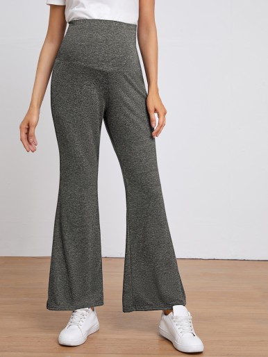 Wideband Waist Flare Leg Maternity Pants