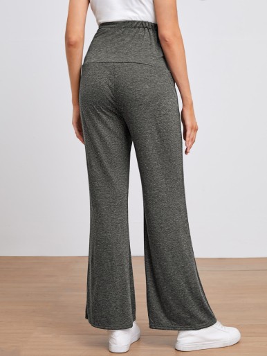 Wideband Waist Flare Leg Maternity Pants