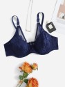 Plus Floral Lace Underwire Bra