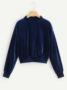 Fluwelen sweatshirt