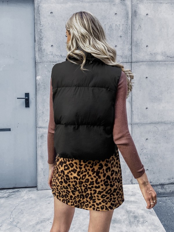 Zip Up Puffer Vest Jacket