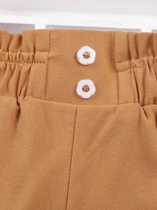 Girls Paperbag Waist Wide Leg Shorts