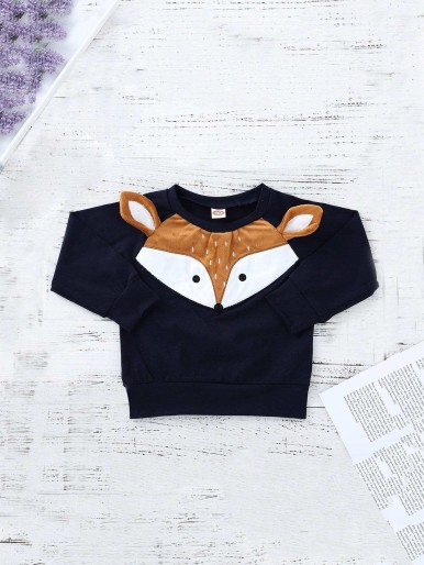 Toddler Boys Fox Pattern Sweatshirt