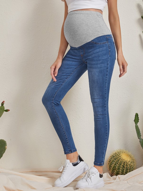 Maternity Wide Waistband Skinny Jeans