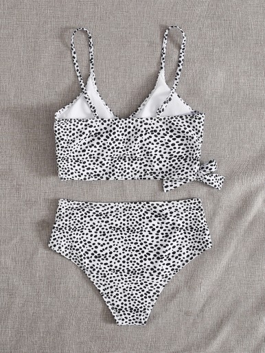 Dalmatian Knot Side Bikini Swimsuit