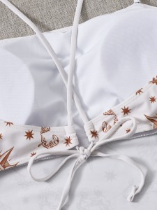 Plus Sun & Constellation Print Bikini Top