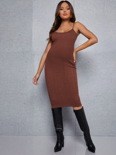 Maternity Solid Bodycon Dress With Turtle Neck Top