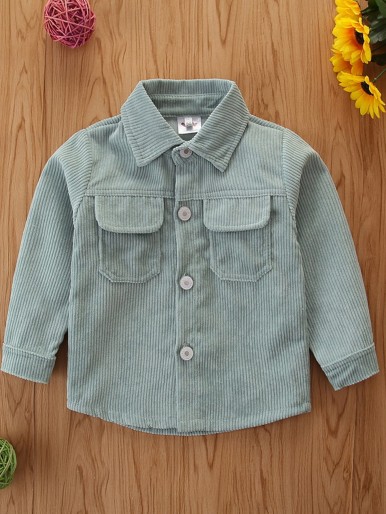 Toddler Boys Corduroy Flap Pocket Coat