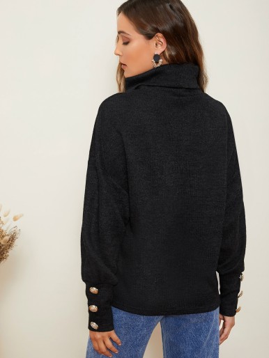 Cold Shoulder Pointelle Knit Sweater
