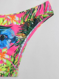 Floral & Tropical Random Print Bikini Swimsuit