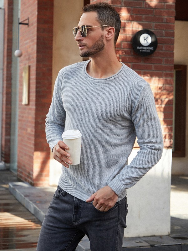 Ribbed knit sweater - Men