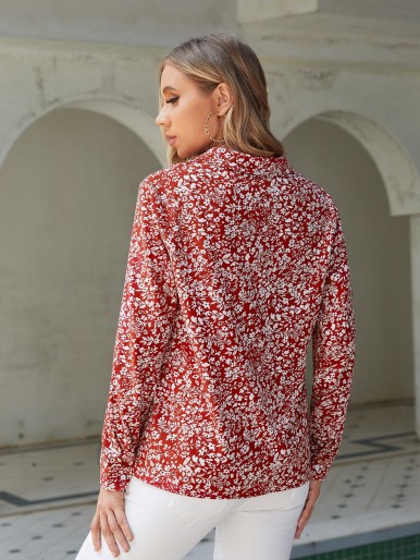 Maternity Ditsy Floral Print Blouse