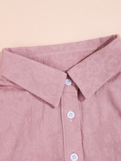 Button Detail Dickey Collar