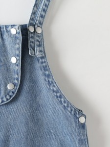 Girls Pocket Back Denim Overall