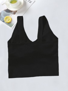 Girls Rib-knit Solid Bralette