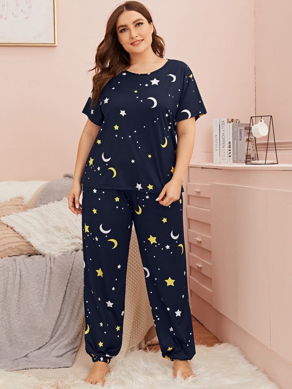 Maternity Star Print Pajama Set