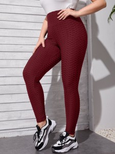 Plus Solid High Waist Leggings