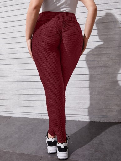 Plus Solid High Waist Leggings