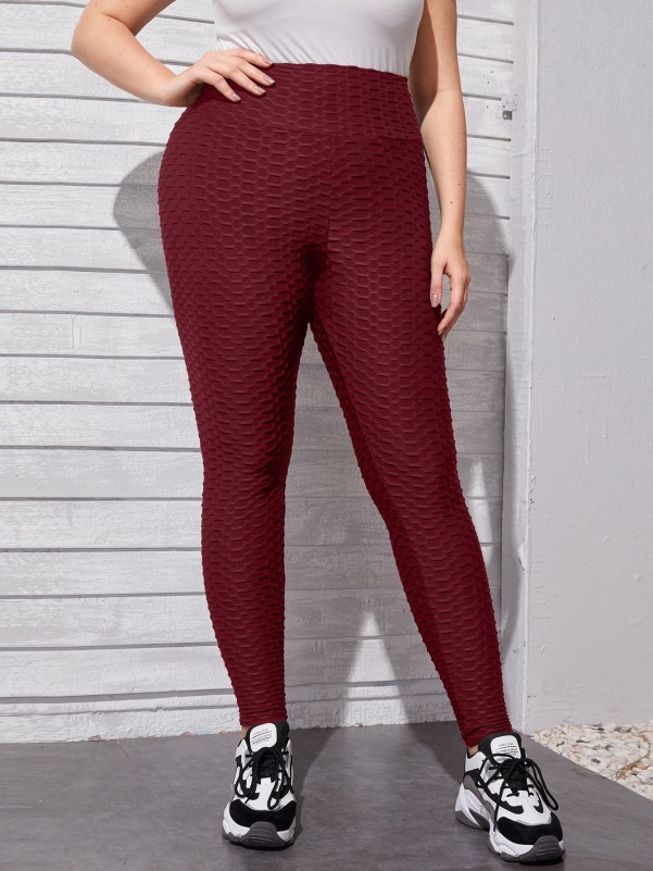 Plus Solid High Waist Leggings