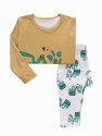 Toddler Boys Letter & Cartoon Graphic PJ Set