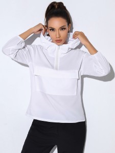 Absorbs Sweat Breathable Zipper Half Placket Sports Jacket