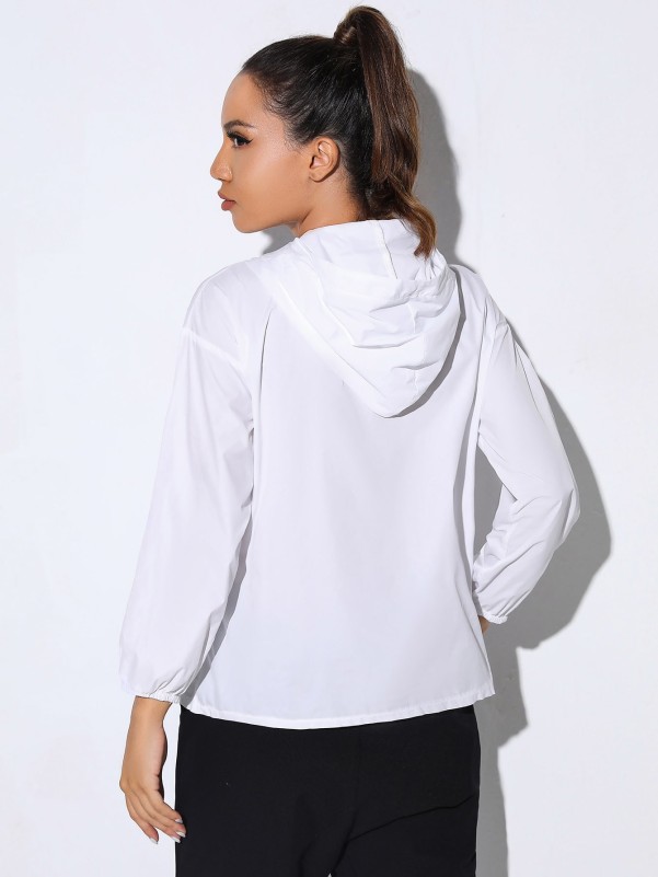 Absorbs Sweat Breathable Zipper Half Placket Sports Jacket