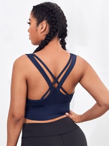 Plus Medium Support Criss Cross Back Sports Bra