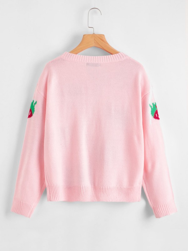 Cut-out Two Tone Oversized Crop Sweater