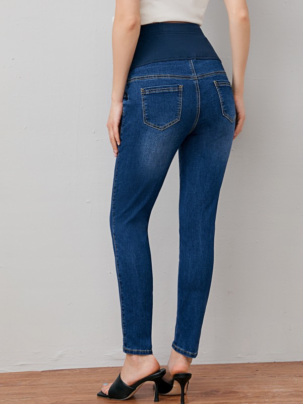 Maternity Wide Waistband Skinny Jeans