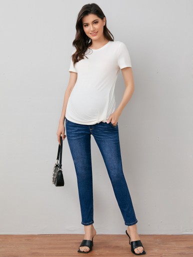 Maternity Wide Waistband Skinny Jeans